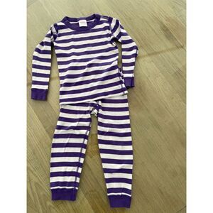 Hanna Andersson  Organic Pajamas Stripe Purple 4T